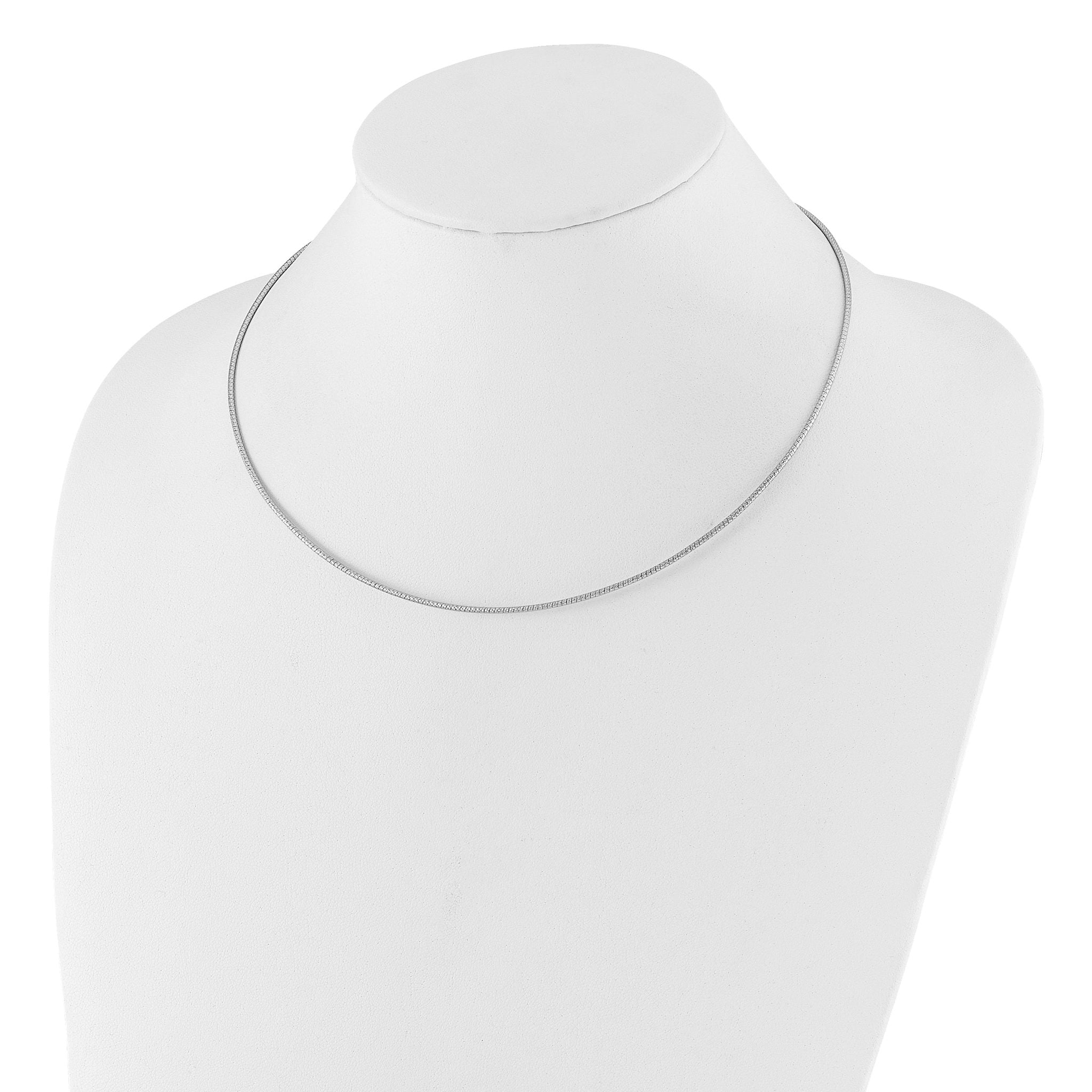 14K White 1.5mm D/C Neckwire Necklace Secondary image