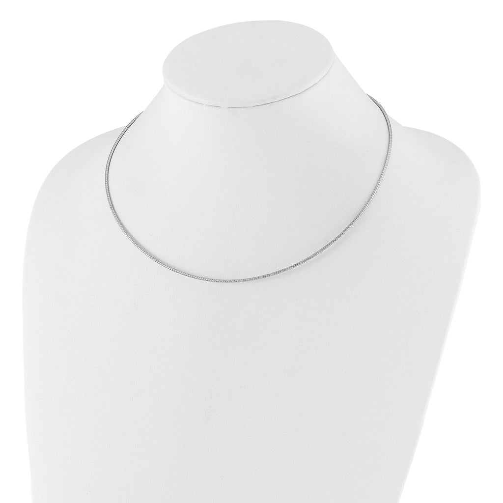14K White 1.5mm D/C Neckwire Necklace