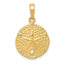 14K Gold Sand Dollar Pendant for Men with Polished Finish
