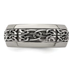 Edward Mirell Titanium Wedding Band with Polished Finish Engravable 9mm