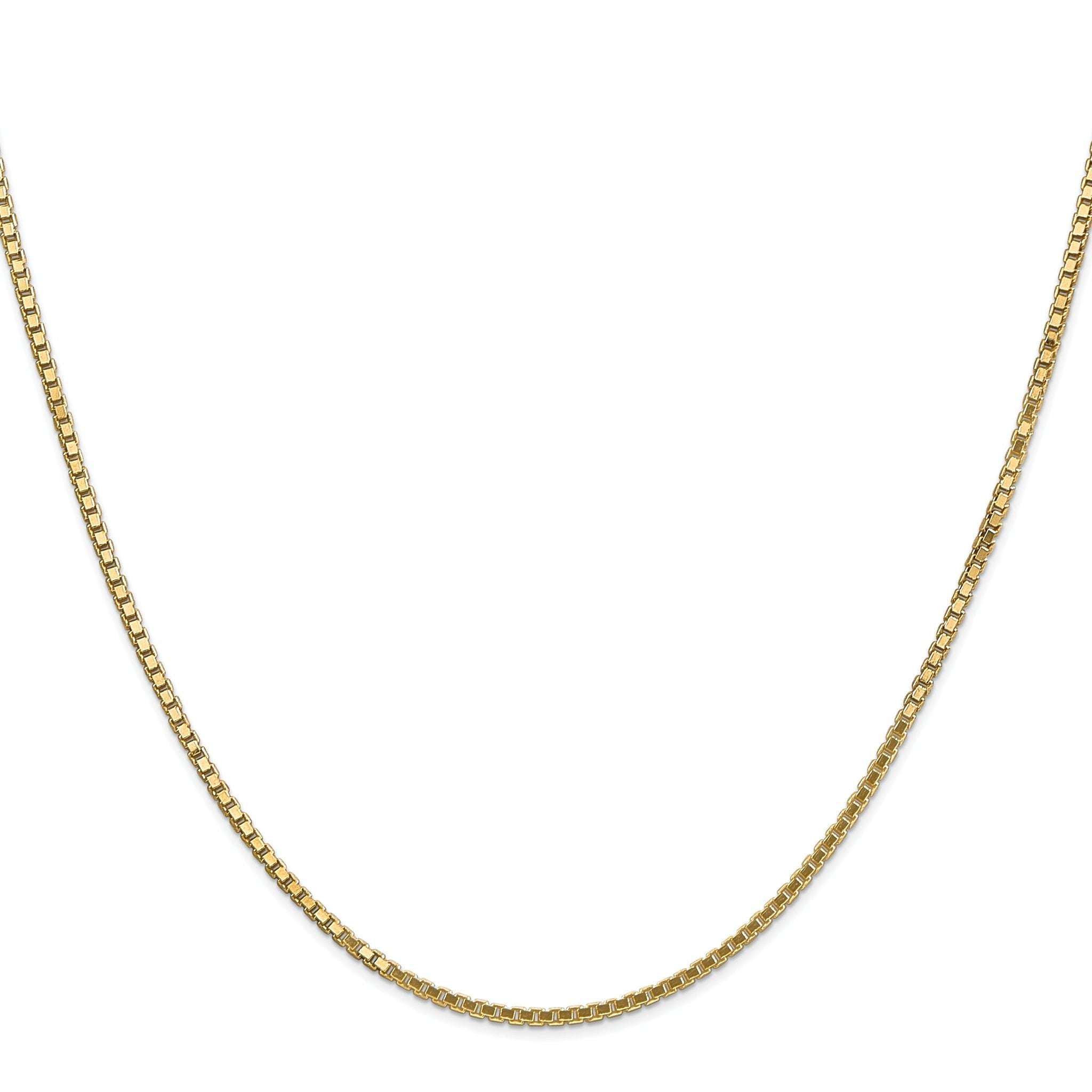 10K Yellow Gold 1.5mm Box Chain Necklace