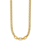 14K Polished Fancy Link Necklace
