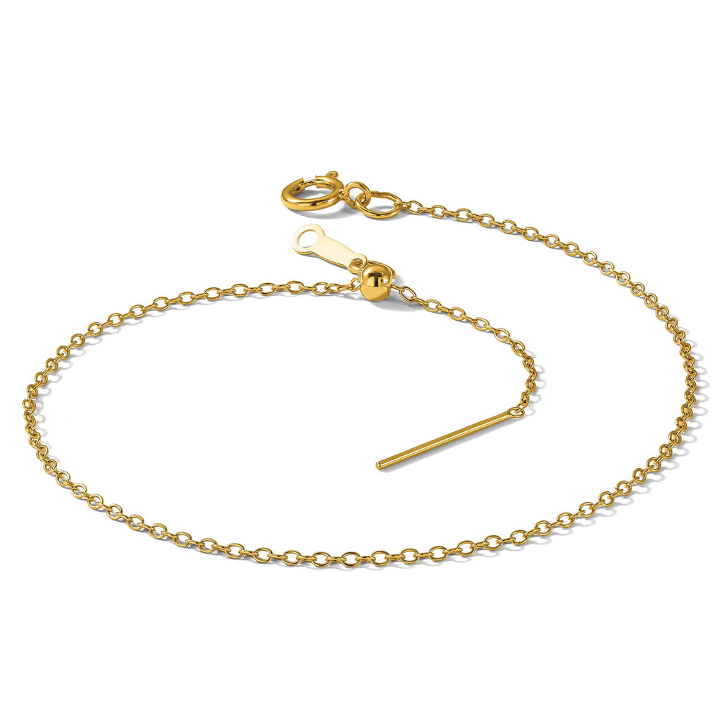 1/20 14K Gold Filled 1.15mm Adjusable Add-a-Bead Cable Bracelet