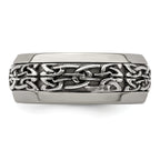 Edward Mirell Titanium Wedding Band with Polished Finish Engravable 9mm