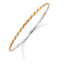 Sterling Silver Stackable Expressions Twisted Orange Enamel Bangle