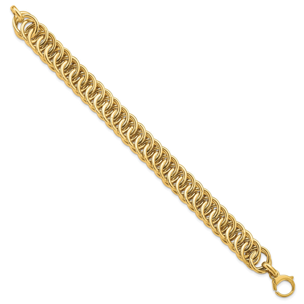 14K Polished D/C Reversible Bracelet