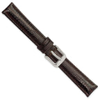 Teju Lizard Grain Leather Watch Band in Brown, 14mm