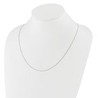 0.7mm 10K White Gold Box Chain