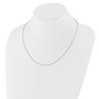 Sterling Silver RH-plated Adjustable 1.3mm Rolo Chain