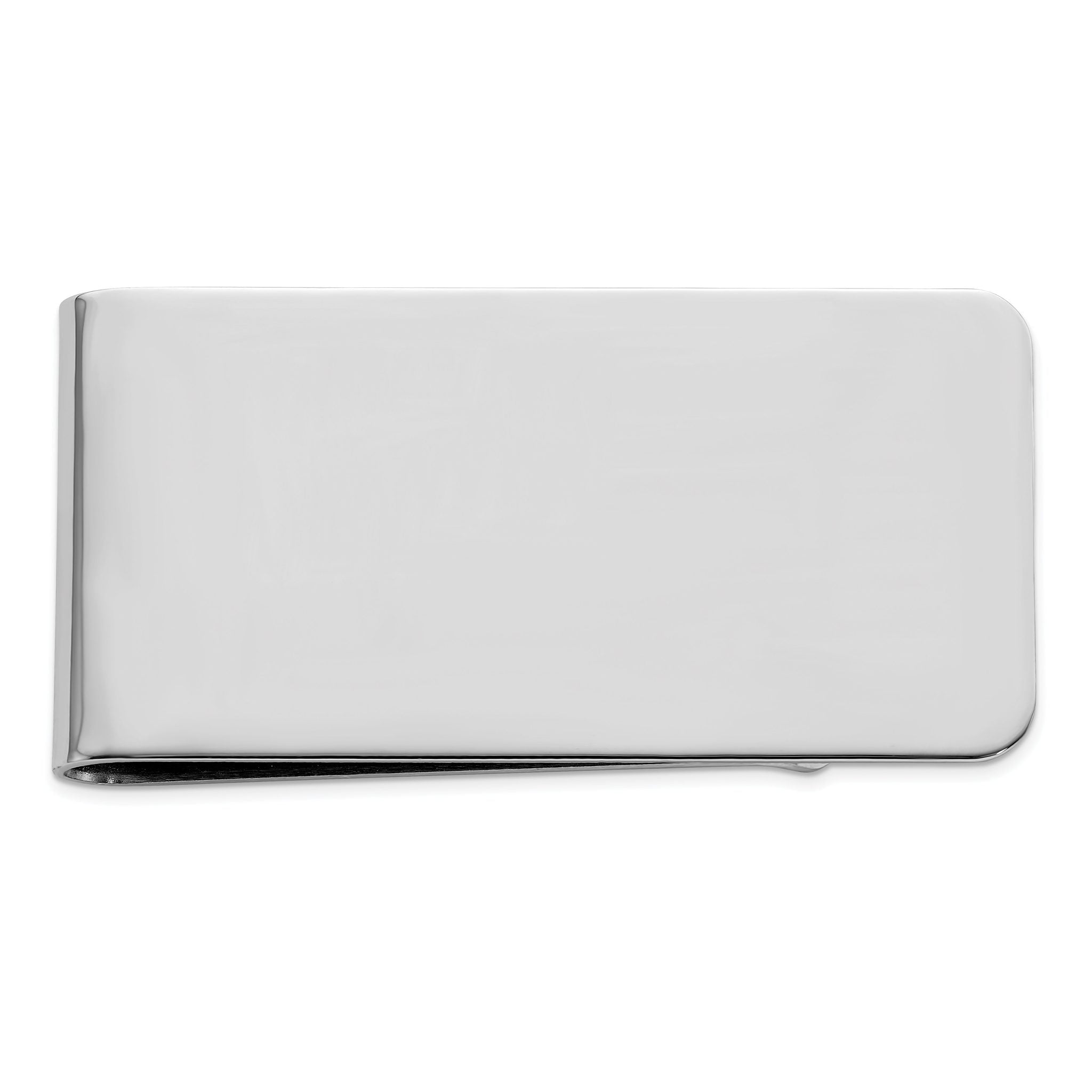 Rhodium-plated Kelly Waters Polished Rectangle Money Clip Main image