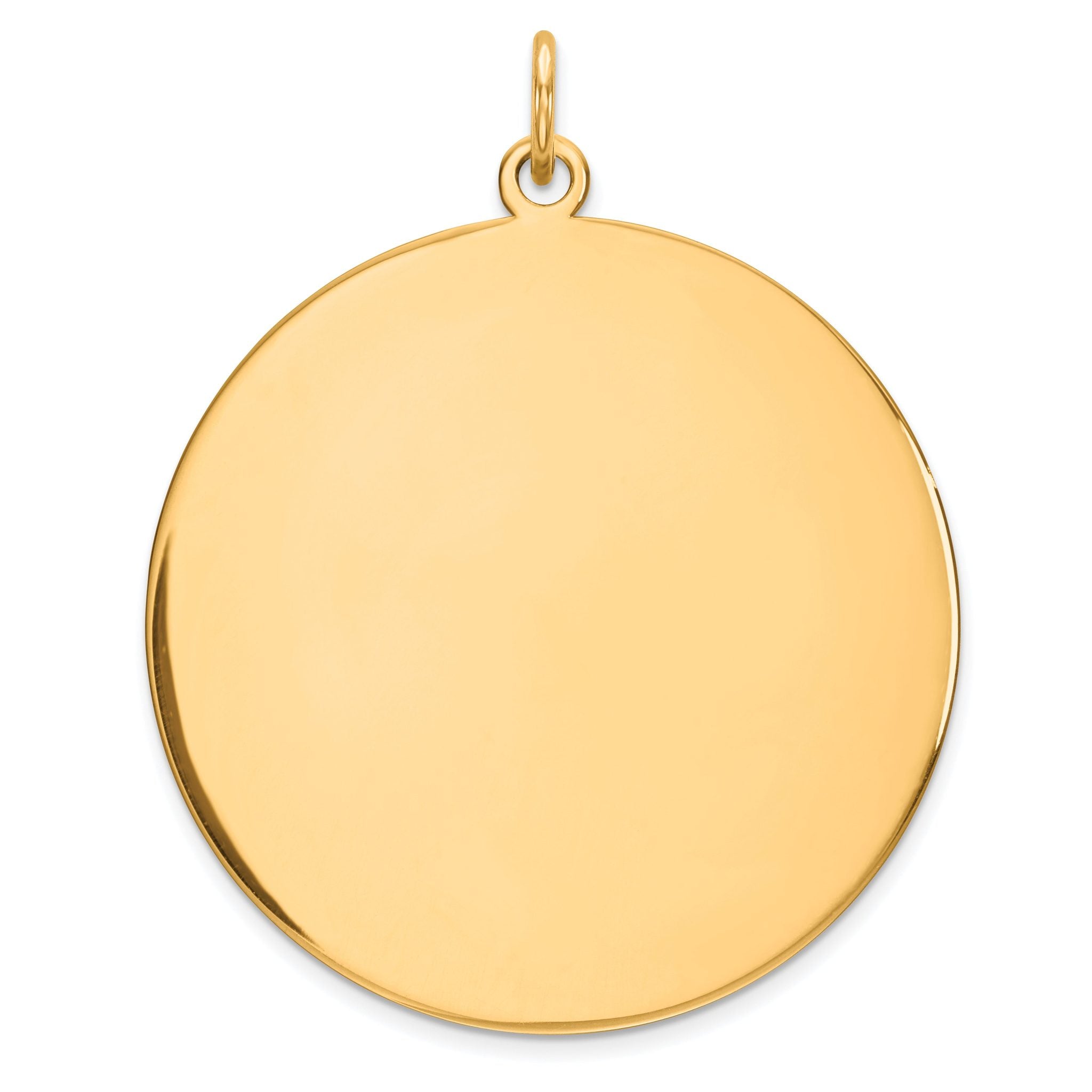 Sterling Silver GP Engraveable Round Polished Disc Charm Main image