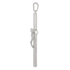 Sterling Silver 925 Hollow Crucifix Pendant with Polished Anti-Tarnish Finish