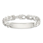 Sterling Silver Curb Link ID Bracelet