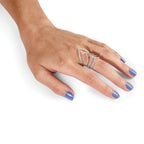 Pure Fire Sterling Silver Rhod-plated CZ Ring