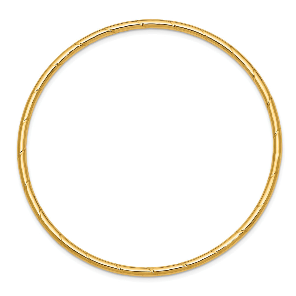 10k 2.5mm Grooved Slip-on Bangle
