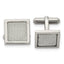 Stainless Steel Grey Carbon Fiber Inlay Cuff Links