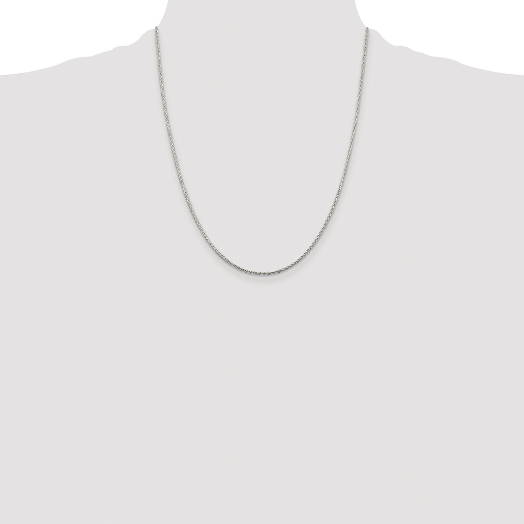 Diamond-Cut Spiga Chain Necklace in Sterling Silver, 1.45mm