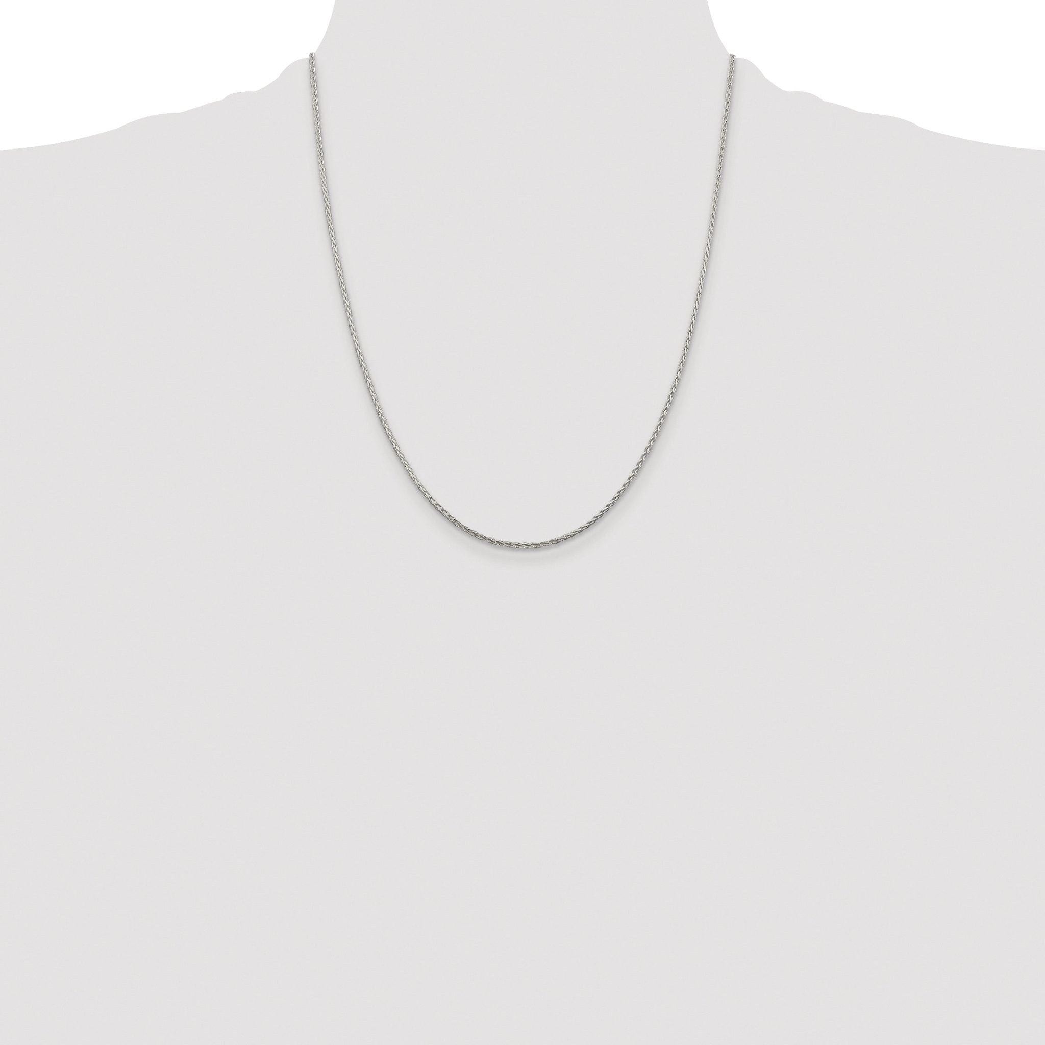 Diamond-Cut Spiga Chain Necklace in Sterling Silver, 1.45mm