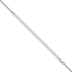 Sterling Silver 1.6mm Round Spiga Chain With 2 Inch Extension