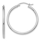 Sophia Jewelers 14K White Gold Polished Lightweight Hoop Earrings