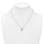 14k White Gold 1/3 carat Lab Grown Diamond VS+ F+ Complete Letter S 18 inch Initial Necklace