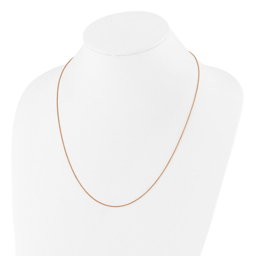 Adjustable Spiga Chain in Rose Gold-Plated Sterling Silver