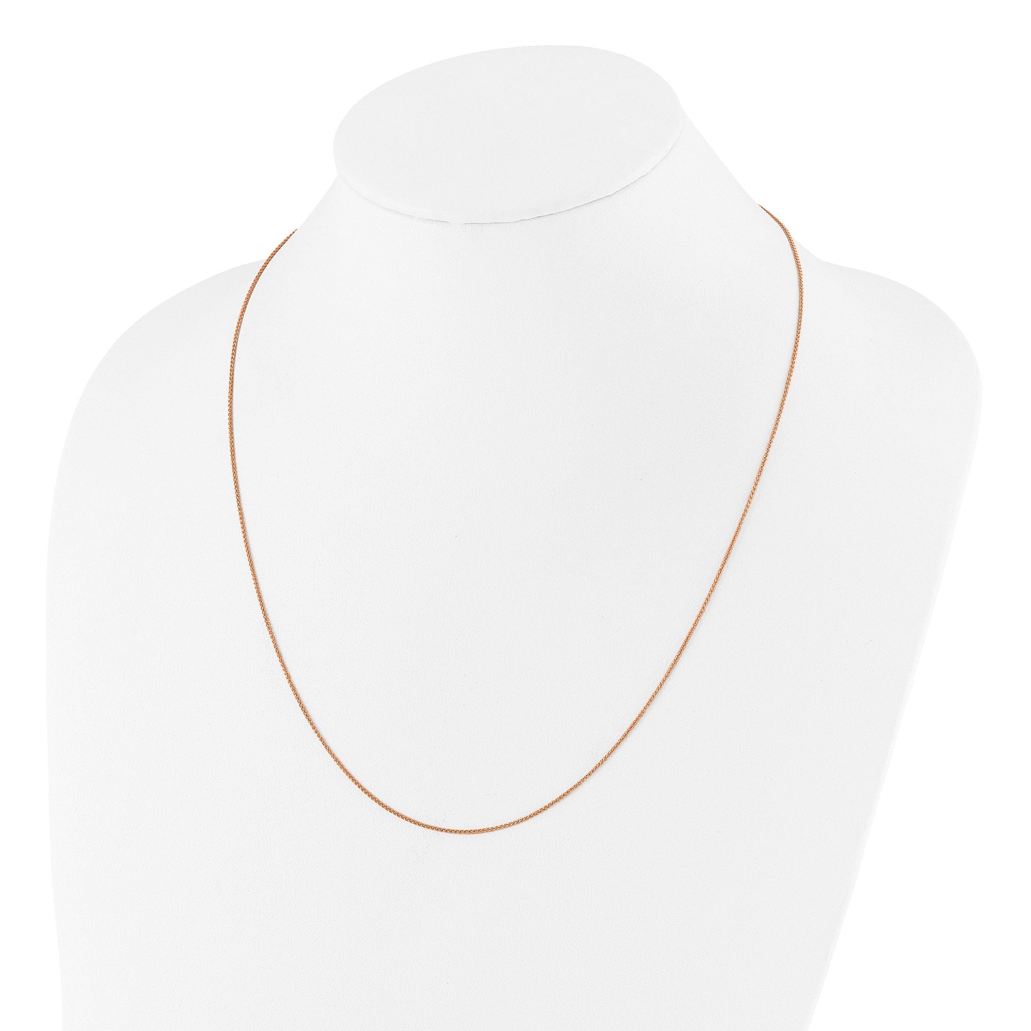 Adjustable Spiga Chain in Rose Gold-Plated Sterling Silver