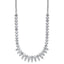 Cheryl M Sterling Silver Rhodium-plated Polished Fancy CZ Necklace