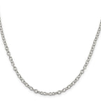 Oval Cable Chain Necklace in Sterling Silver, 3.75mm