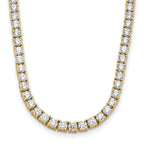 14k 10 carat Lab Grown Diamond VS+ F+ Complete 16 inch Tennis Necklace