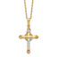 10k & 14k Gold Filled w/ 12k Accents Cross Necklace