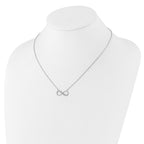 Cheryl M Sterling Silver Rhodium-plated Brilliant-cut CZ Infinity 18 Inch Necklace