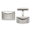 Polished Stainless Steel CZ Rectangle Cuff Links
