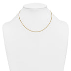 14K Gold Filled Polished Curb Chain Necklace in 1.25mm Width