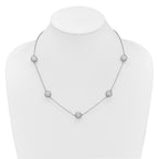 14k White Gold 10 5/8 carat Lab Grown Diamond VS/SI+ G+ Complete 18 inch 10mm Sphere Necklace