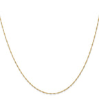 Singapore Chain Necklace in 14K Yellow Gold, 1mm