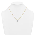 14k 2 carat Certified Lab Grown Diamond VS+ F+ Round Complete Bezel Set 18 inch Necklace