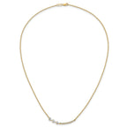 14k 3/4 carat Lab Grown Daimond VS+ F+ Complete 18 inch Fashion Bar Necklace