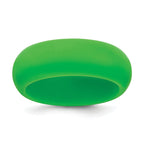 Domed Wedding Band in Green Silicone, 8mm