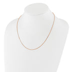 Sterling Silver Rose Gold-plated Adjustable 1.1mm Box Chain