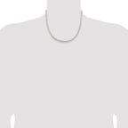 Concave Beveled Curb Chain in Sterling Silver, 4.5mm