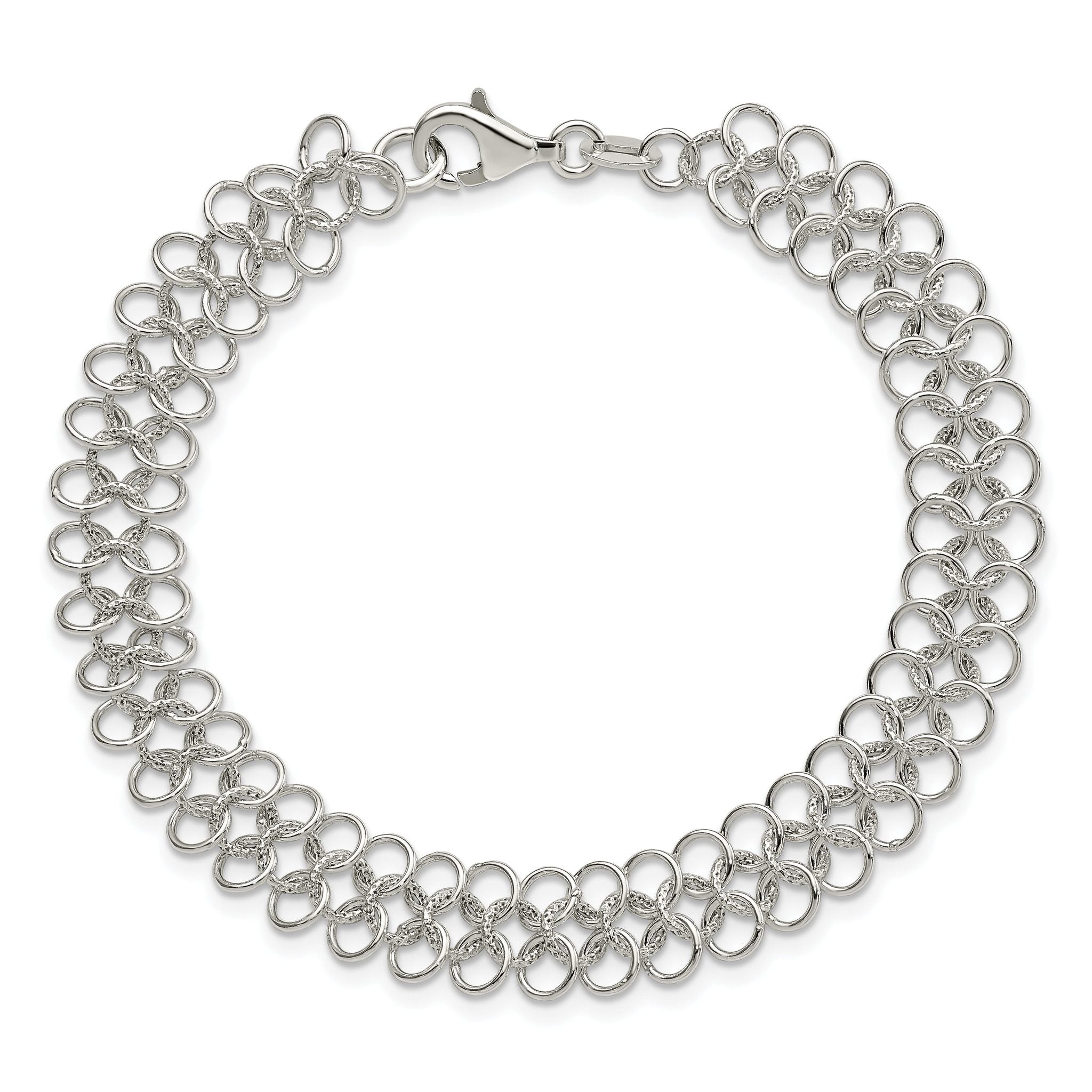 Sterling Silver Fancy Link Bracelet