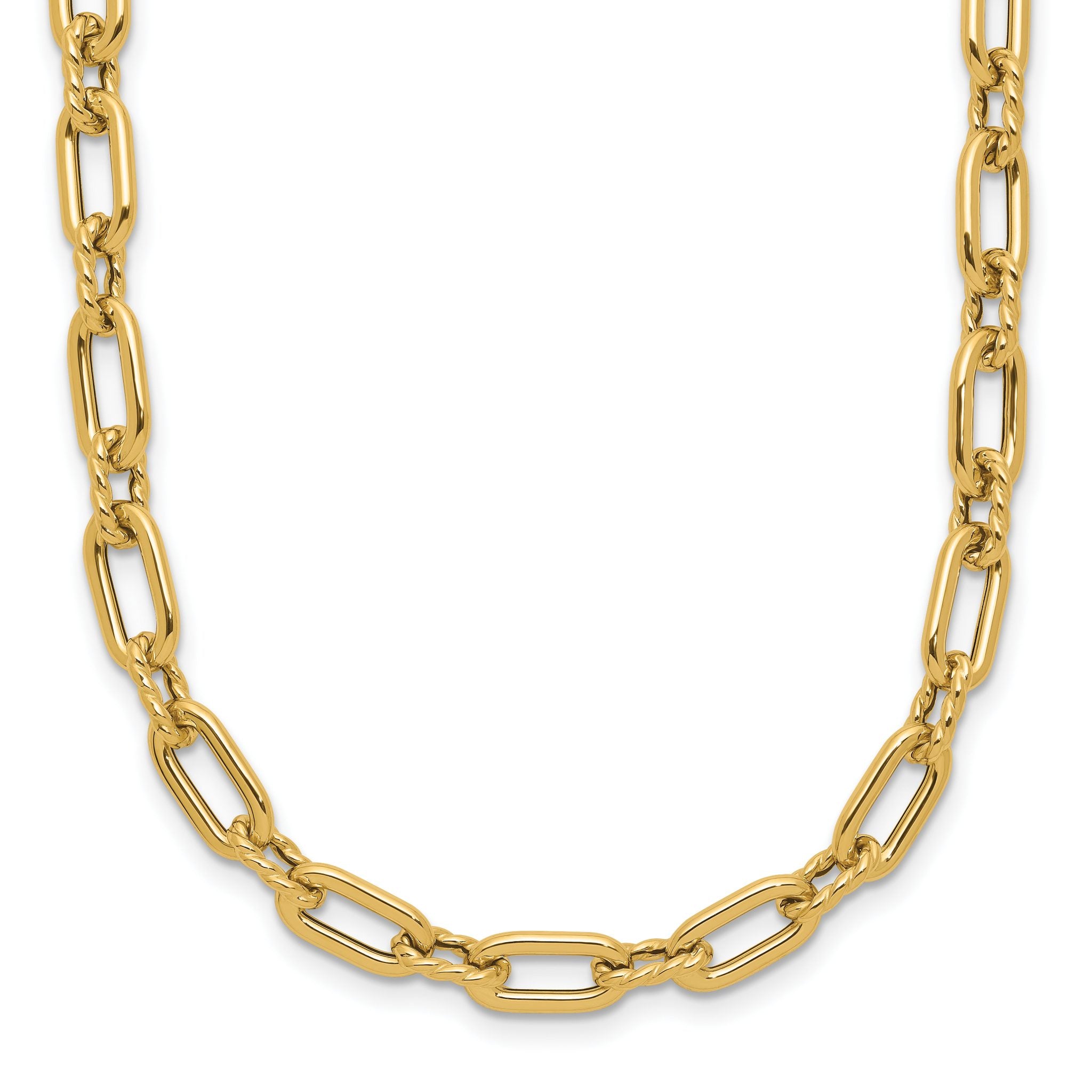 14K Polished and Twisted Fancy Toggle Necklace Main image