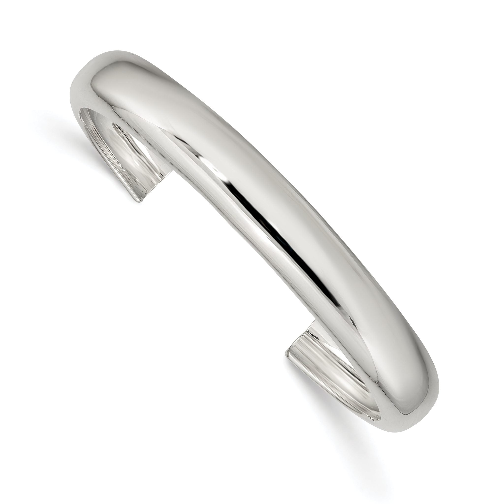 Sterling Silver 925 Women's Cuff Bangle Engravable Polished Finish Main image
