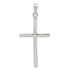 Sterling Silver 925 Polished Cross Pendant with Anti-Tarnish Coating
