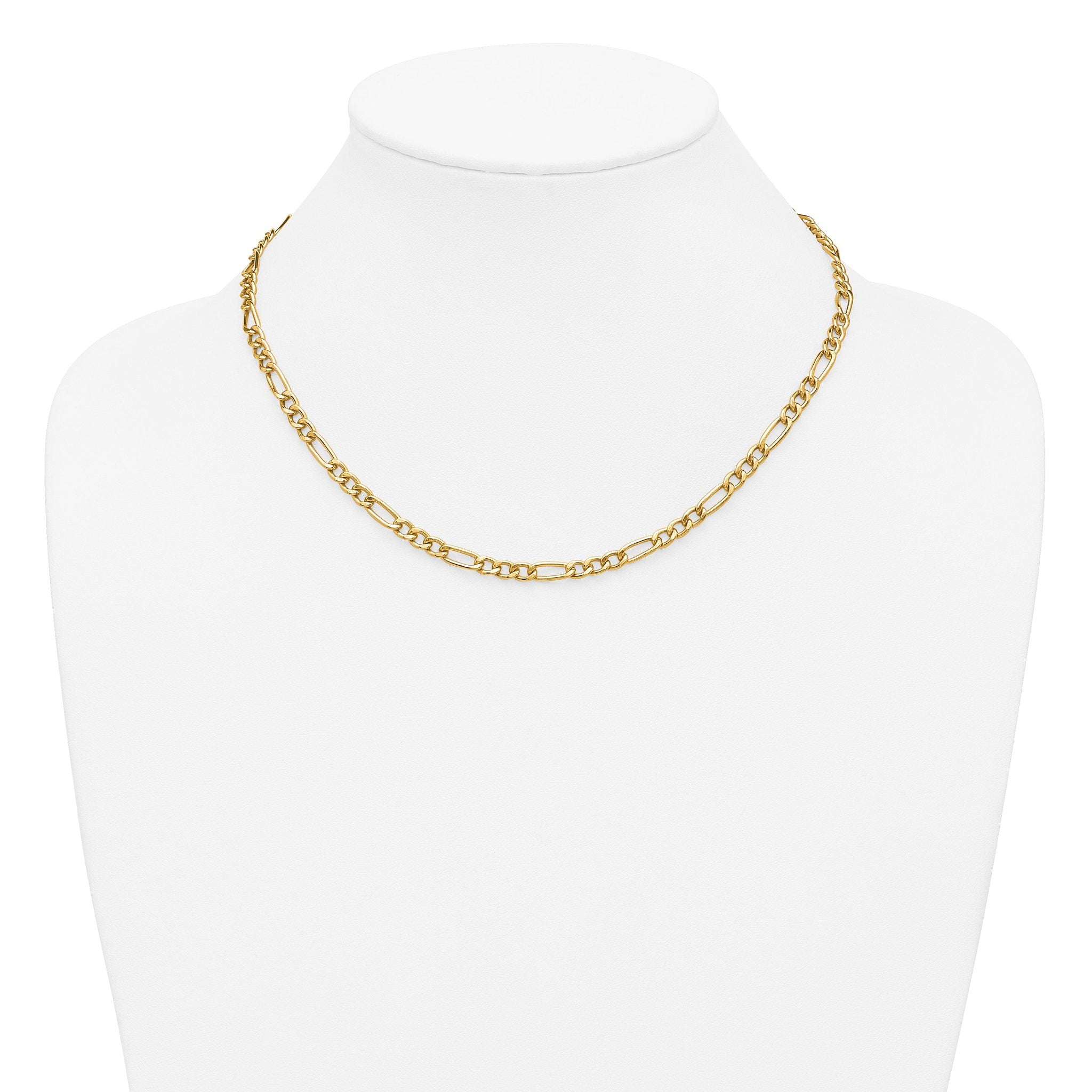 14K Gold Filled Figaro Chain Necklace in 4.6mm Width