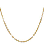 14K Yellow Gold Solid Cable Chain Necklace 3.2mm