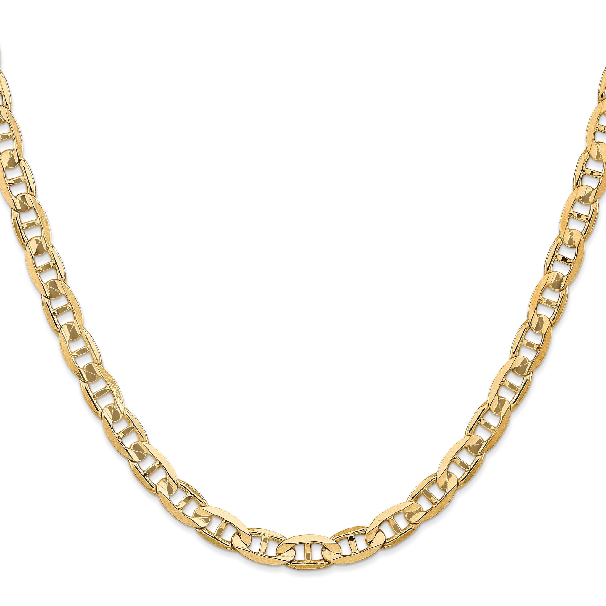 10K Yellow Gold 6.25mm Anchor Chain Necklace Secondary image