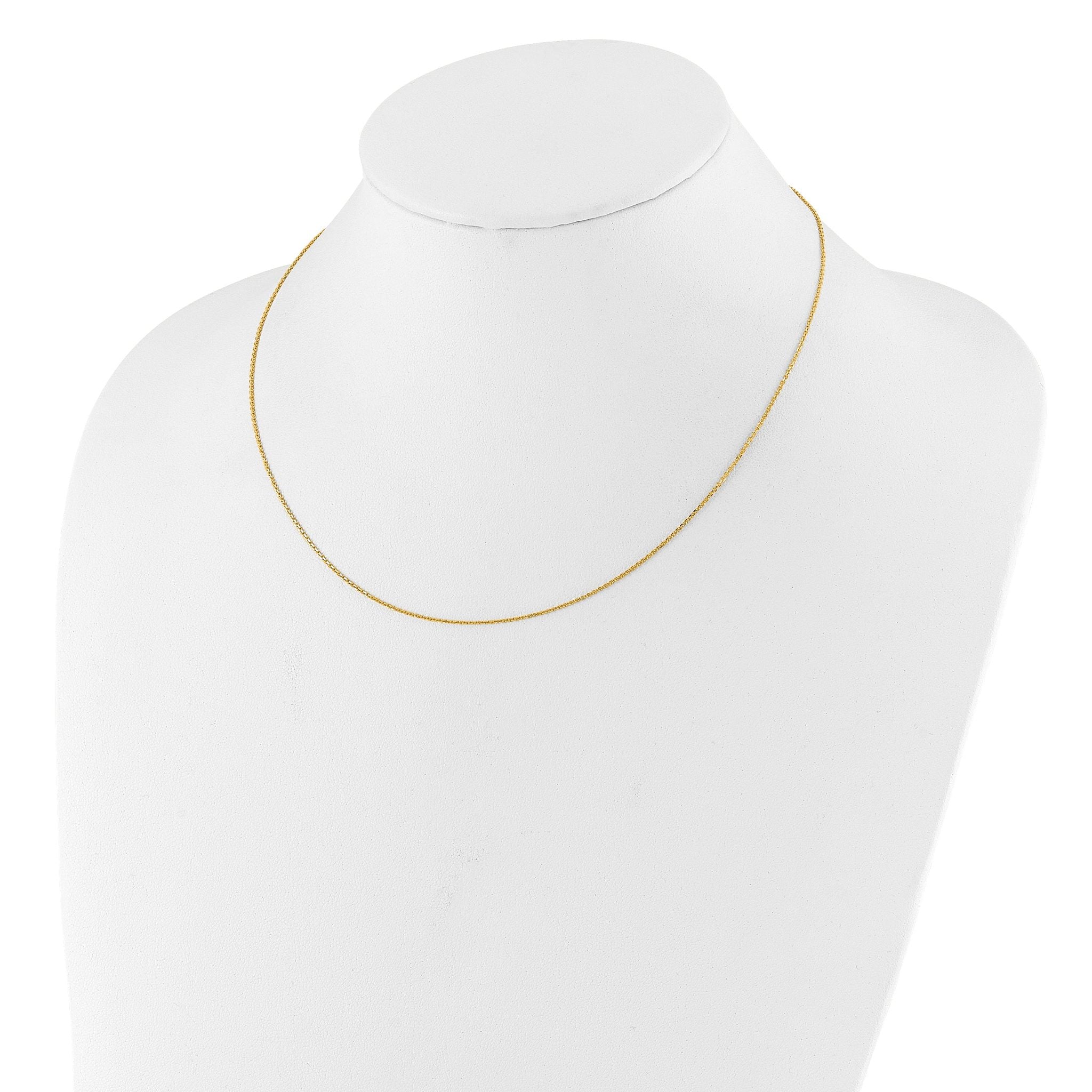0.95mm 10K Yellow Gold Round Cable Chain