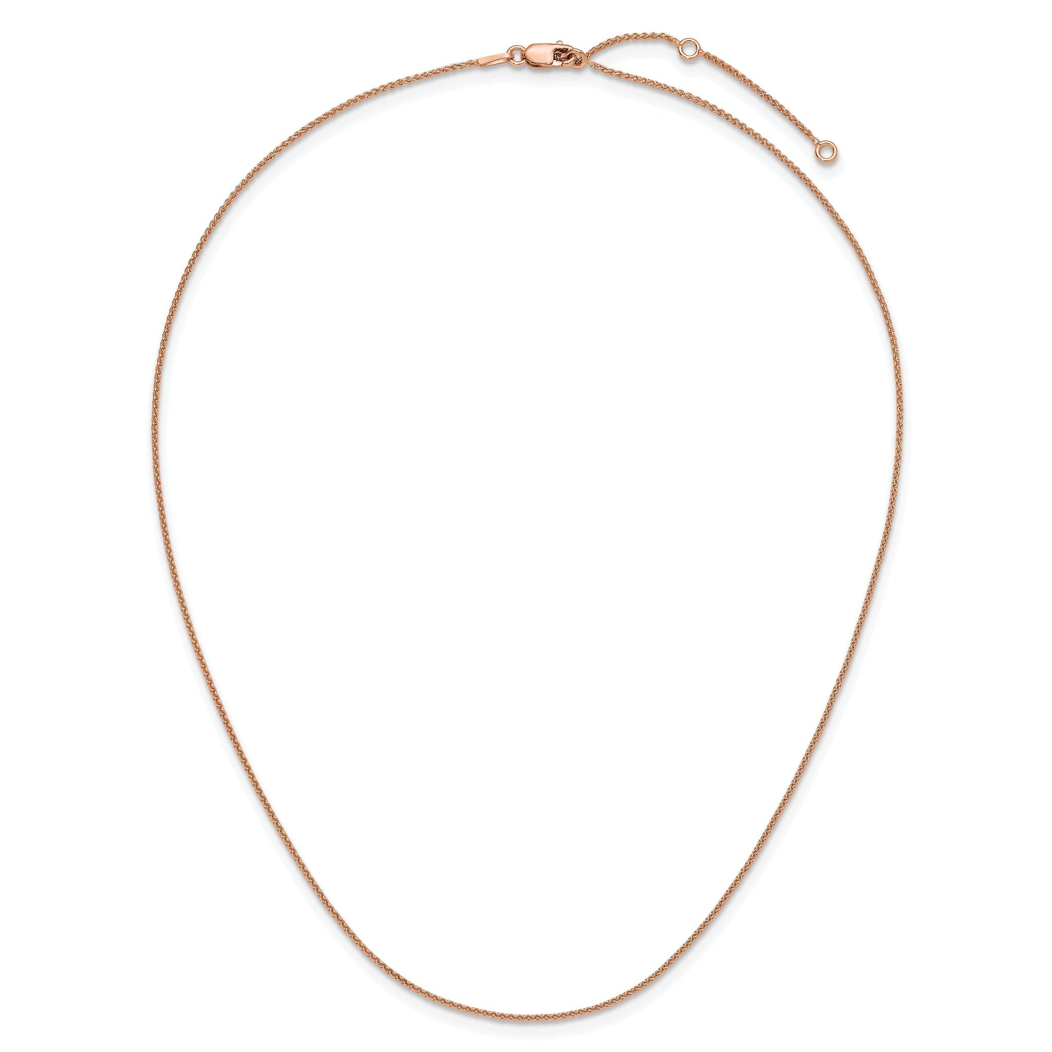 Spiga Chain in Rose-Plated Sterling Silver, Adjustable